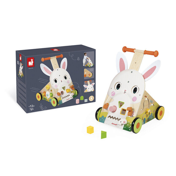 Janod Houten loopwagen - Konijn