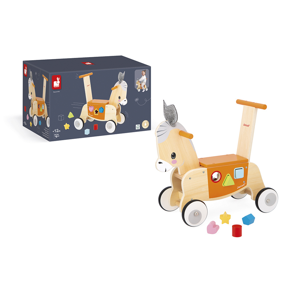 Janod Houten loopwagen - Ezel