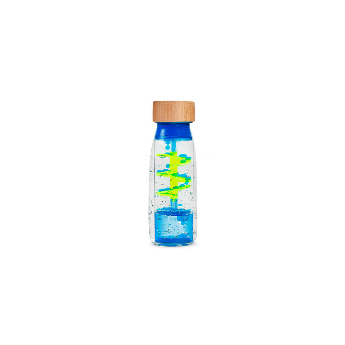 Petit Boum Sensorische fles - spiraal blauw