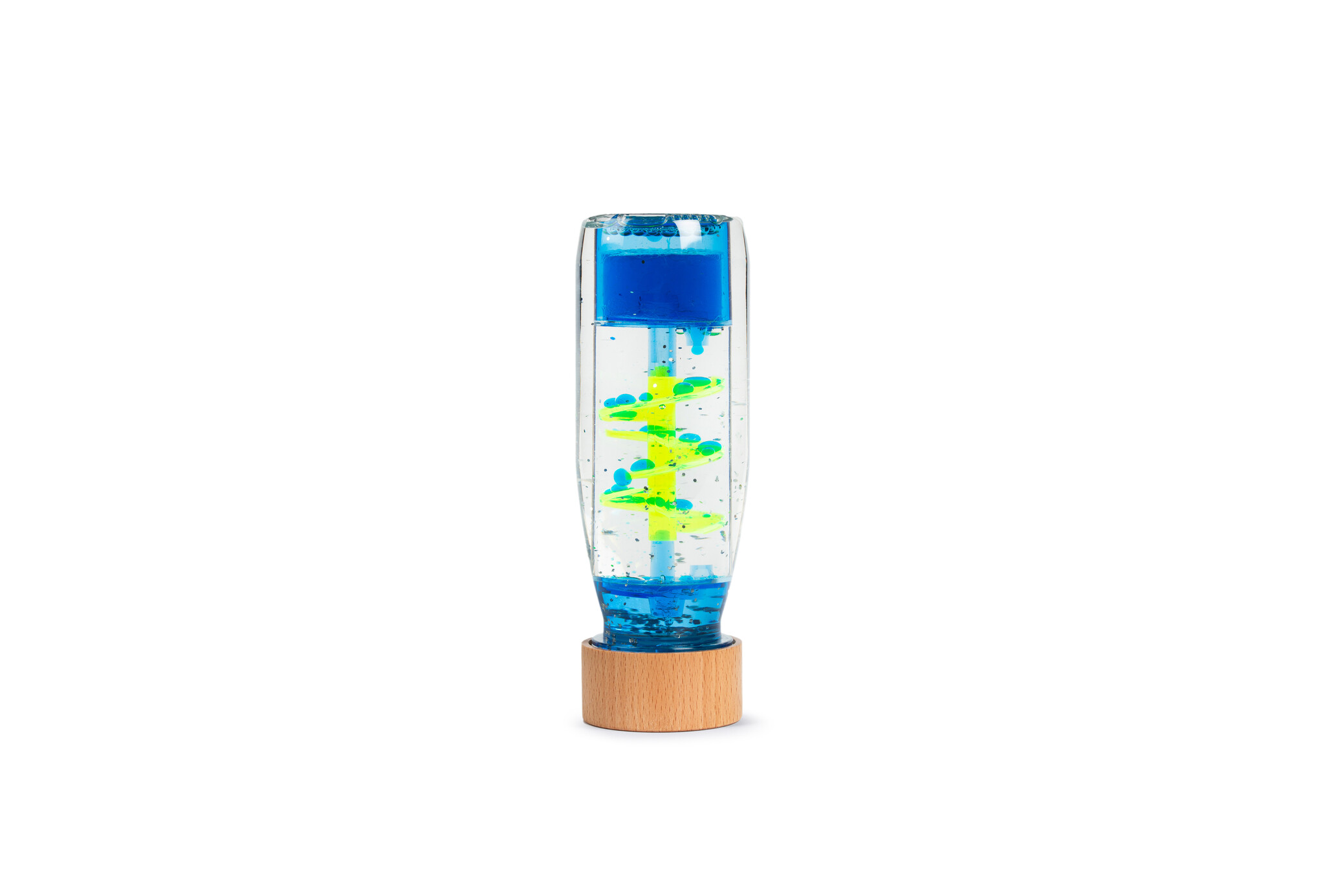 Petit Boum Sensorische fles - spiraal blauw
