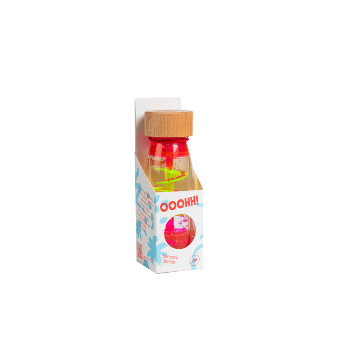 Petit Boum Sensorische fles - spiraal roze