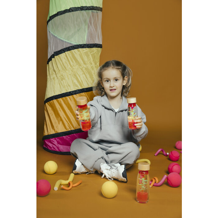 Petit Boum Sensorische fles - spiraal roze