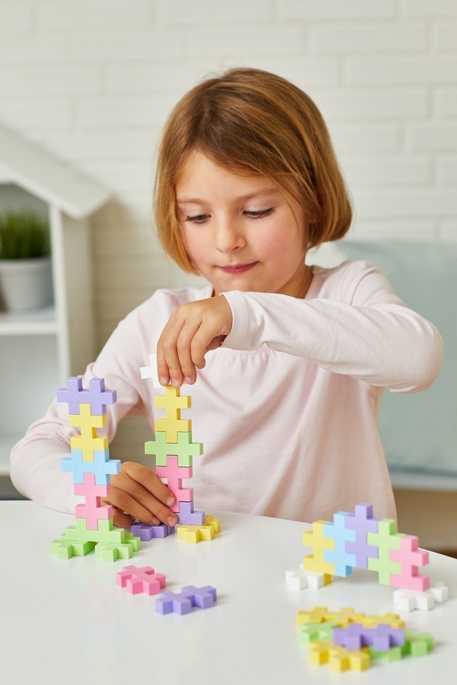 Plus-Plus Big pastel - opbergbox 70 stuks