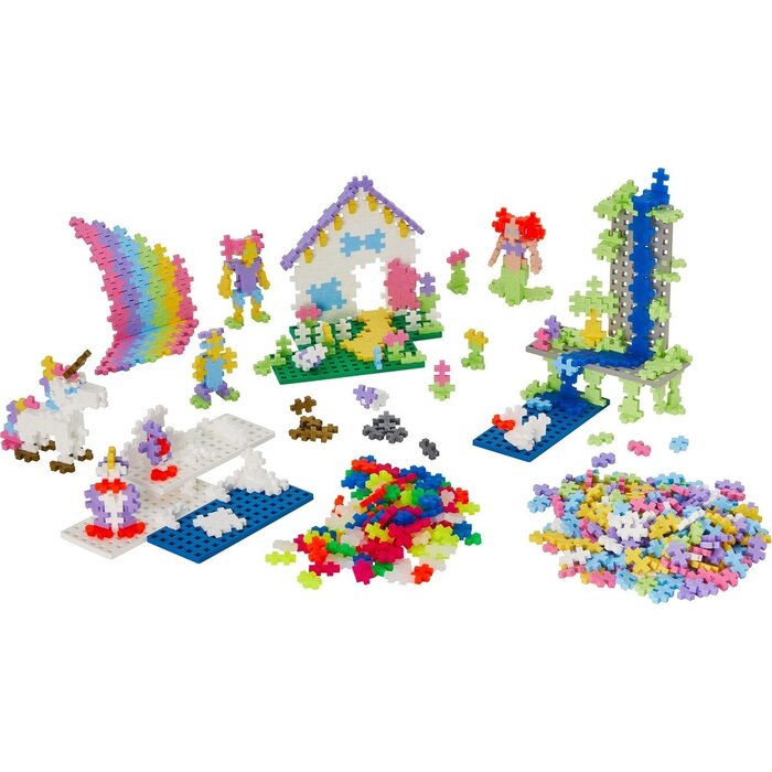 Plus-Plus Mini Pastel - learn to build - 1200 stuks + 8 grondplaten