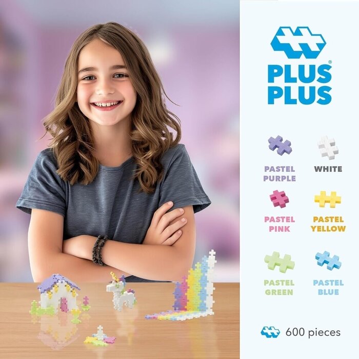 Plus-Plus Mini Basic - Pastel - 600 stuks