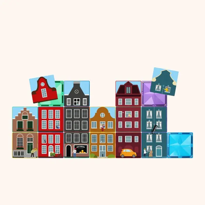 Coblo Magnetische tegels - Toppers little Amsterdam - 60 stuks