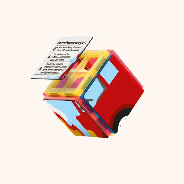 Coblo Magnetische tegels - Toppers puzzel transport -  60 stuks