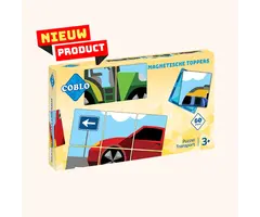 Coblo Magnetische tegels - Toppers puzzel transport -  60 stuks