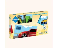Coblo Magnetische tegels - Toppers Puzzel Transport - 60 stuks