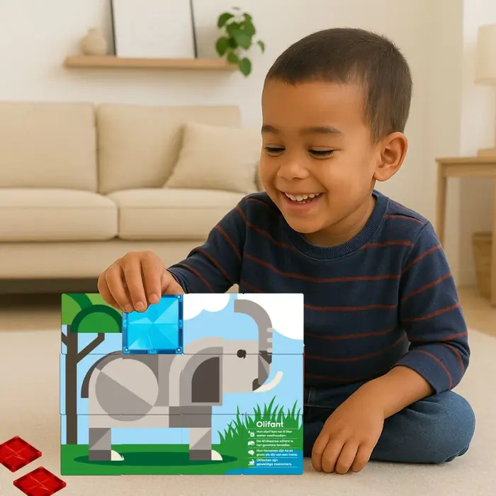 Coblo Magnetische tegels - Toppers Dieren - 60 stuks