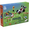 Plus-Plus Mini - learn to build, voertuigen - 500 stukjes met 9 wielen en 2 bouwplaten