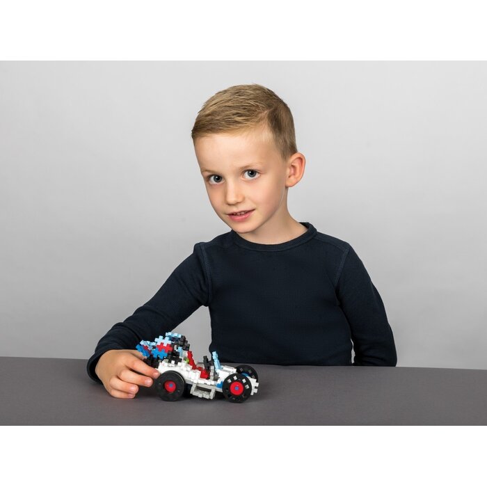 Plus-Plus Mini - learn to build, voertuigen - 500 stukjes met 9 wielen en 2 bouwplaten
