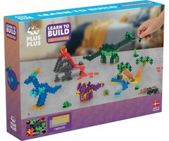 Plus-Plus Mini - learn to build, Dino's - 600 stuks met 2 bouwplaten