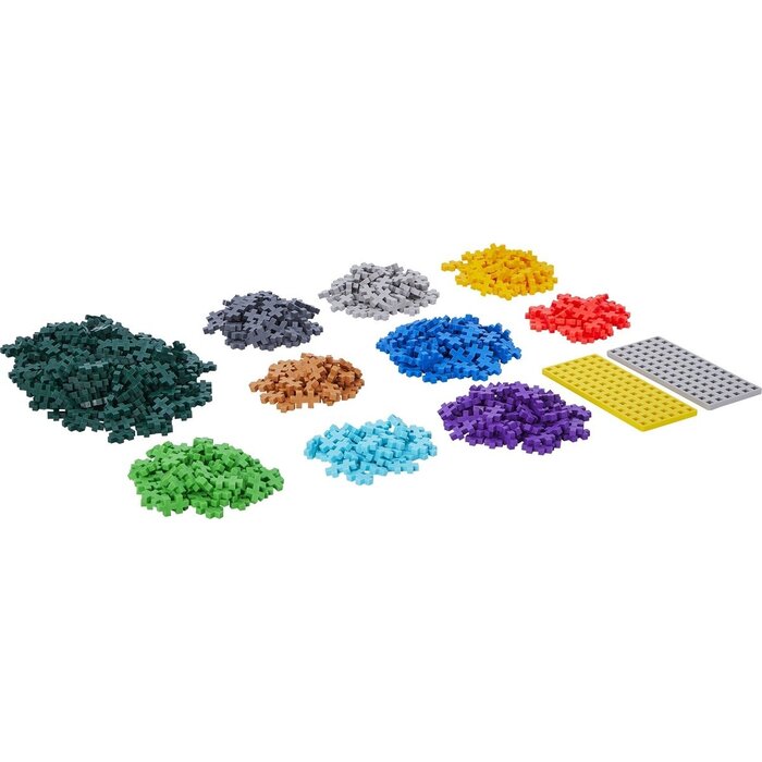 Plus-Plus Mini - learn to build, Dino's - 600 stuks met 2 bouwplaten