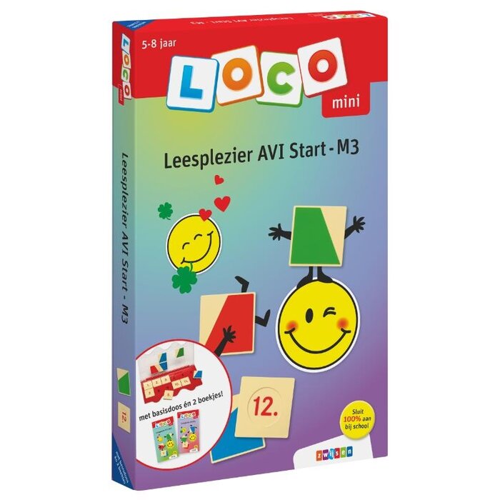 Loco Pakket - Leesplezier AVI Start – M3 - basisdoos met 2 oefenboekjes (mini)