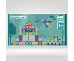 Magneticon Magnetische bouwtegels - pastel - 148 stuks