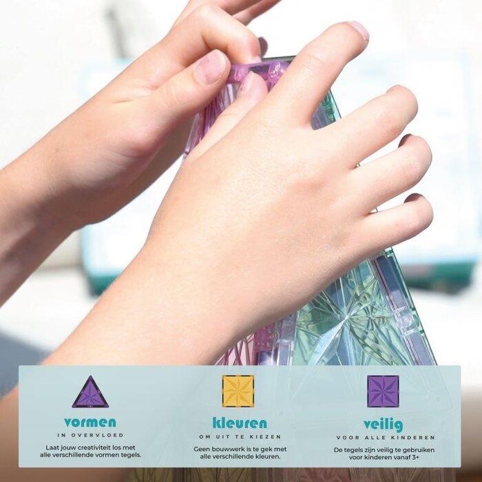 Magneticon Magnetische tegels - Pastel - 148 stuks