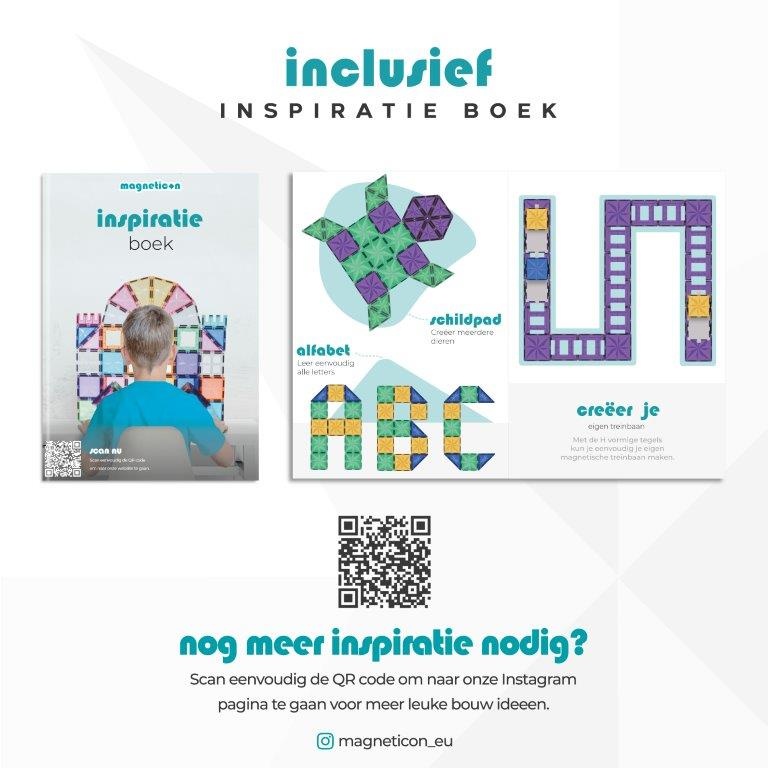 Magneticon Magnetische bouwtegels - pastel - 148 stuks