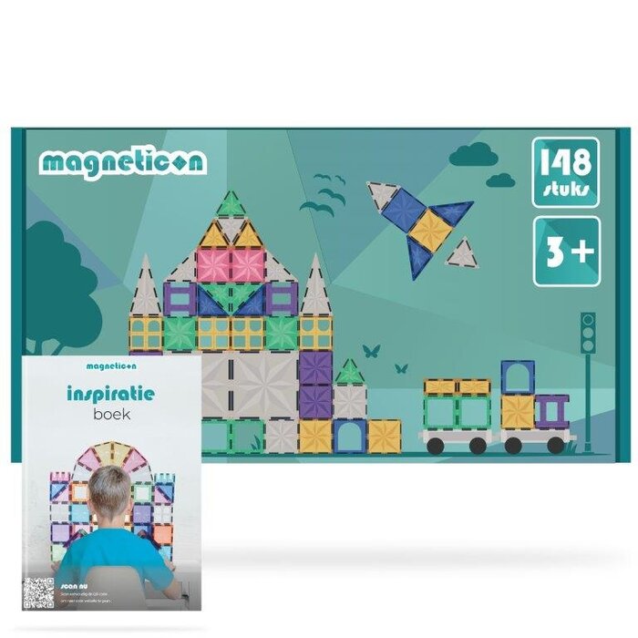Magneticon Magnetische tegels - Pastel - 148 stuks