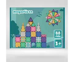 Magneticon Magnetische bouwtegels - pastel - 88 stuks