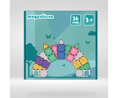 Magneticon Magnetische bouwtegels - pastel - 36 stuks