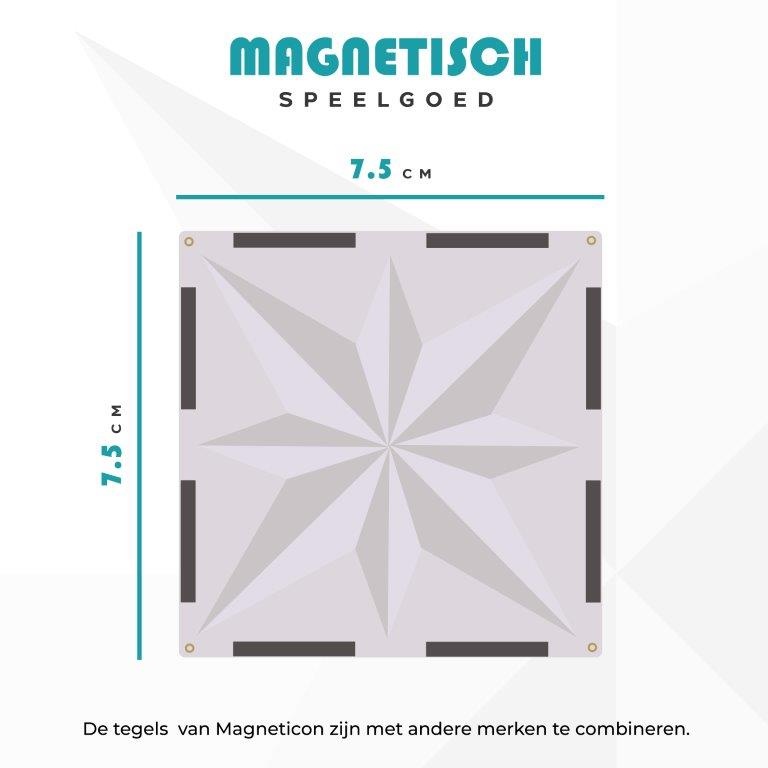 Magneticon Magnetische bouwtegels - 27 stuks - transparant