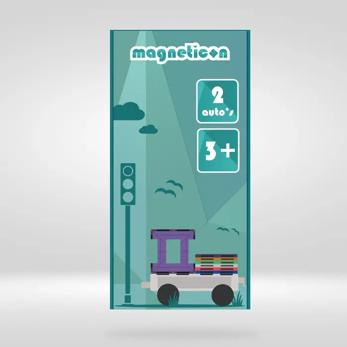 Magneticon Auto onderstellen 2 stuks - transparant