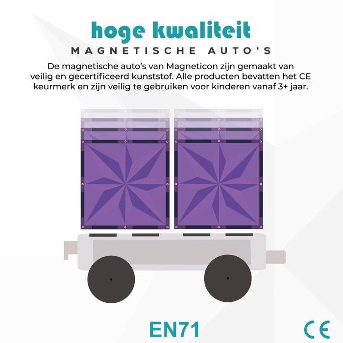 Magneticon Auto onderstellen 2 stuks - transparant