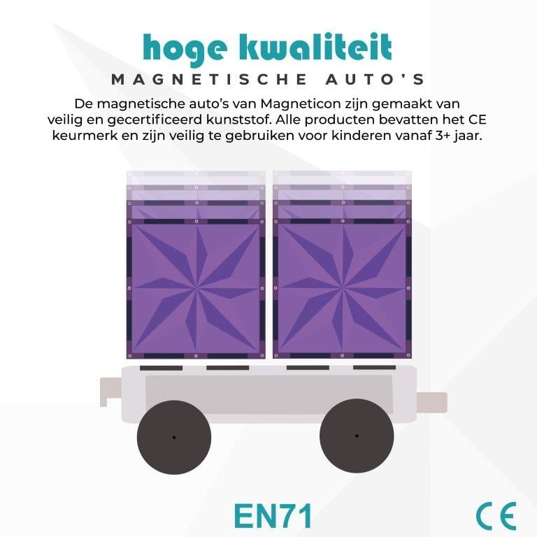 Magneticon Auto onderstellen 2 stuks - transparant