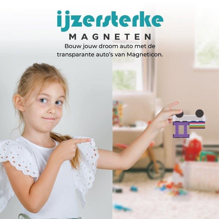 Magneticon Auto onderstellen 2 stuks - transparant