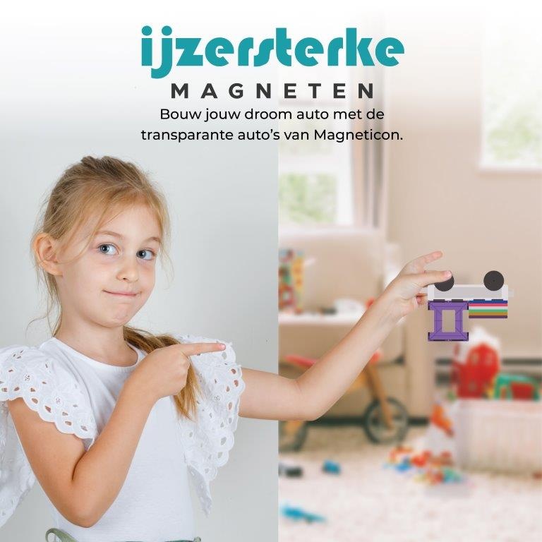 Magneticon Auto onderstellen 2 stuks - transparant