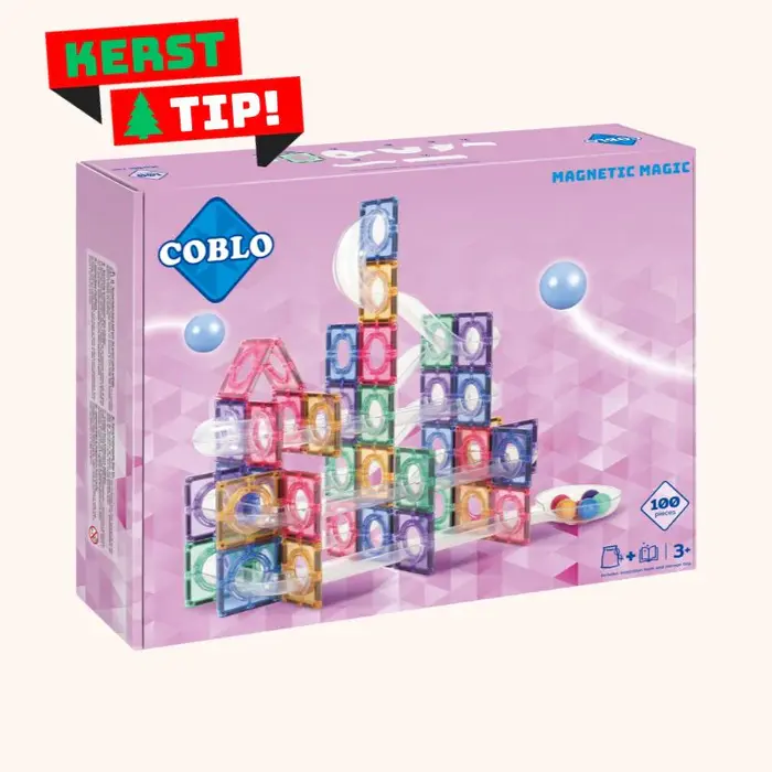 Coblo Pastel Knikkerbaan - 100 stuks