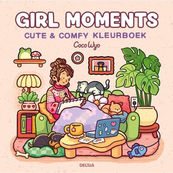 Deltas Cute & comfy kleurboek - girl moments