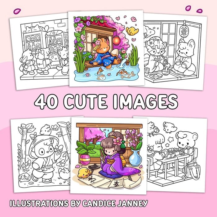 Deltas Comfy kleurboek - Cozy japan