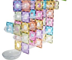 Gladi Magnetische tegels - pastel  knikkerbaan - 60 stuks