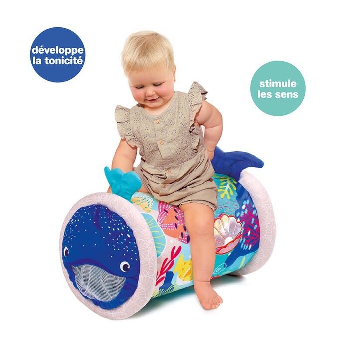 Ludi Sensorisch speelgoed - babyroller - stoffen walvis