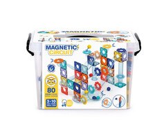 Ludi Magnetische tegels - knikkerbaan - 80 delig