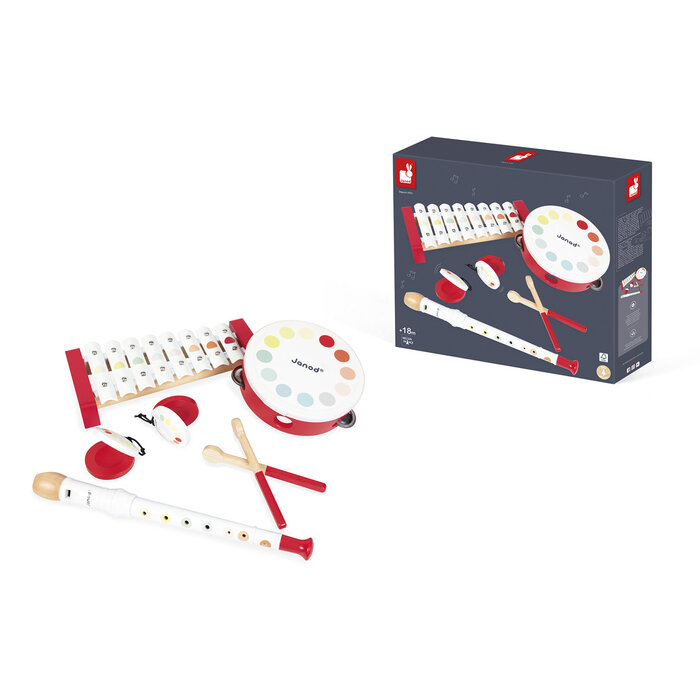 Janod Confetti - muziekinstrumenten set - houten speelgoed