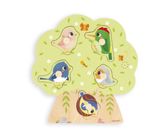 Janod Muziekpuzzel - met 5 vogelgeluiden