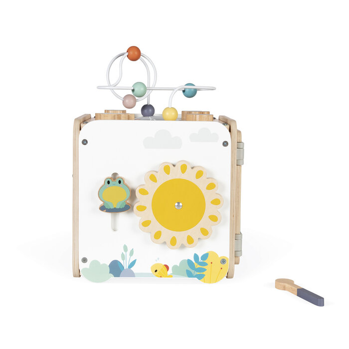 Janod Houten speelgoed -pure - actviteitenkubus maxi