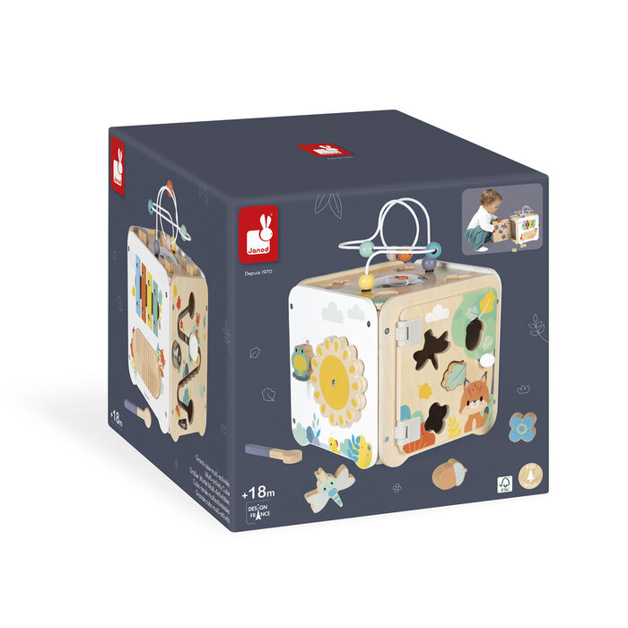 Janod Houten speelgoed -pure - actviteitenkubus maxi