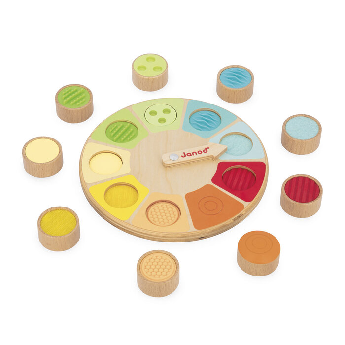 Janod Sensorisch speelgoed - memo wiel - houten speelgoed