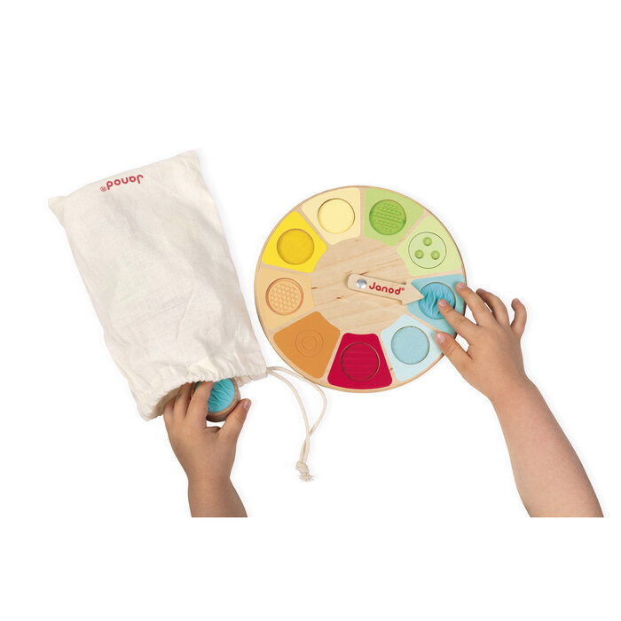 Janod Sensorisch speelgoed - memo wiel - houten speelgoed