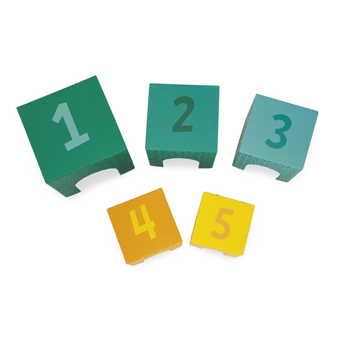 Janod Stapeltoren tropik met 5 houten diertjes