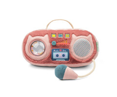 Lilliputiens stoffen radio met geluiden - Jeanne de kat