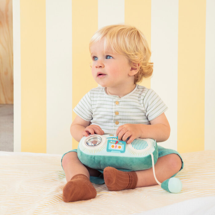 Lilliputiens stoffen radio met geluiden - Joe