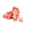 Lilliputiens Stoffen babypop  - Lena speelset, met (reis)wieg en accessoires