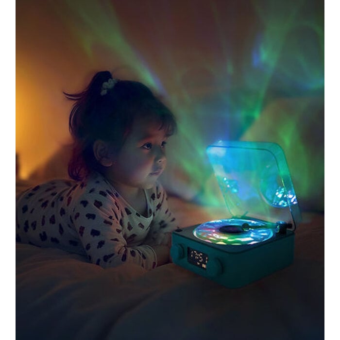 Little L nachtlamp in de vorm van een platenspeler - projector speaker - oceaan