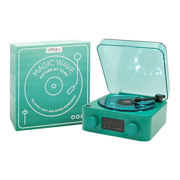 Little L nachtlamp in de vorm van een platenspeler - projector speaker - natuur