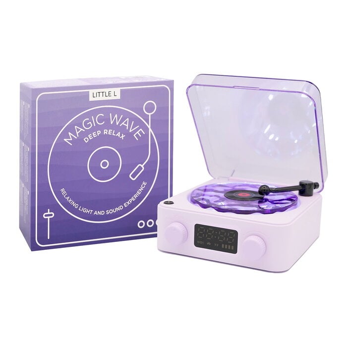 Little L nachtlamp in de vorm van een platenspeler - projector speaker - deep relax